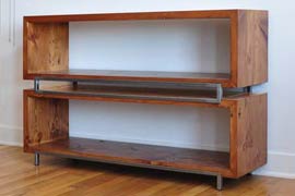 Reclaimed Wood Bookcase SteelChicago