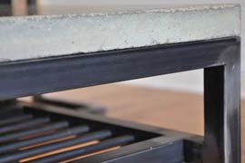 Concrete Coffee Table Steel Custom Furniture Chicago