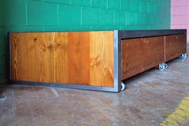 Reclaimed Wood Steel Daybed Custom Furniture Chicago
