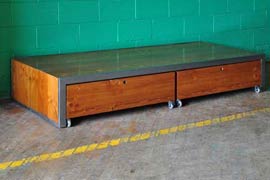 Reclaimed Wood Steel Daybed Custom Furniture Chicago