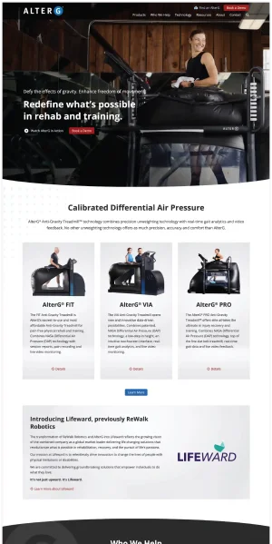 AlterG Website Design & Development